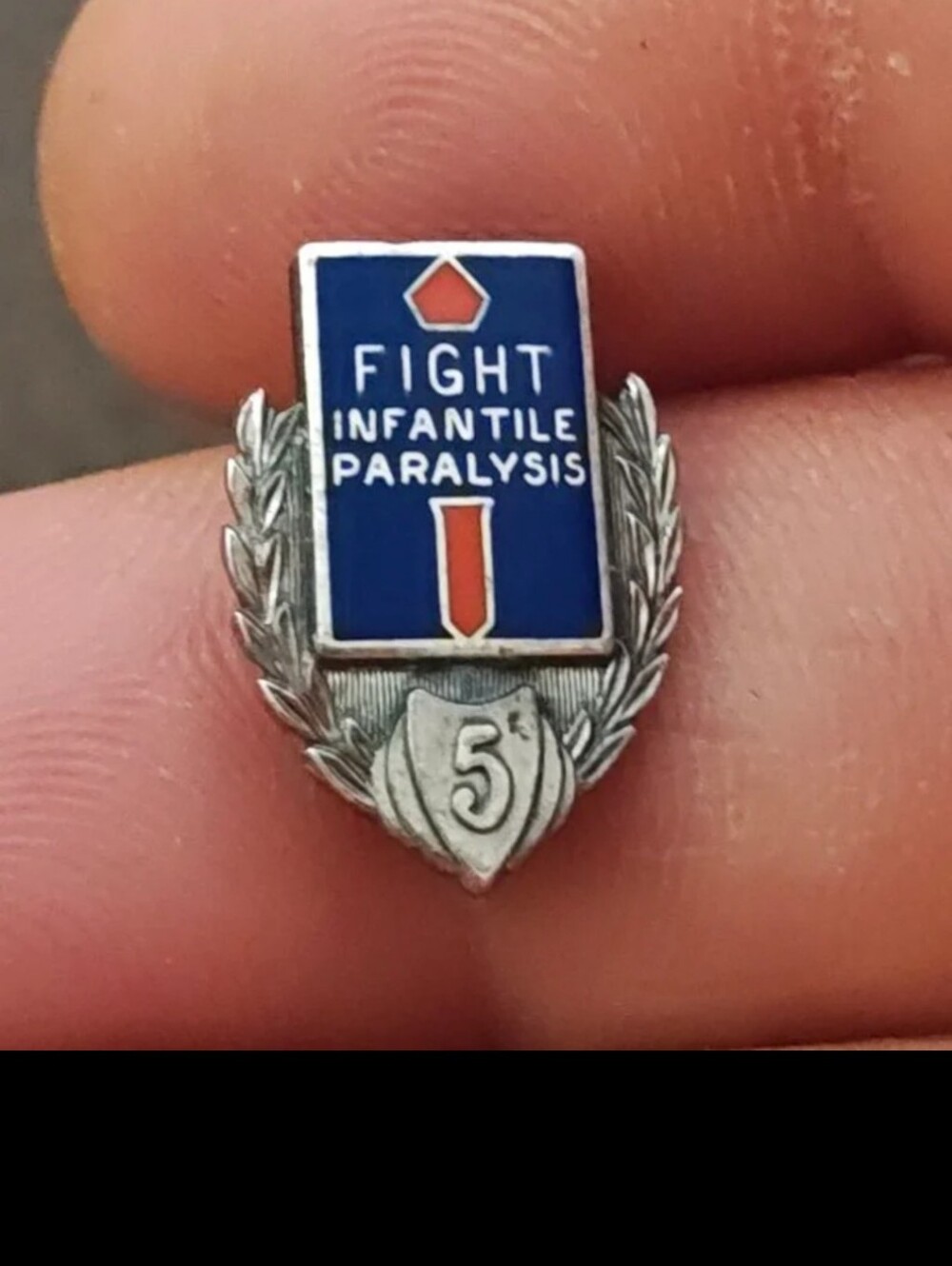 1930s/40s National Foundation for Infantile Paralysis Sterling Silver Pin